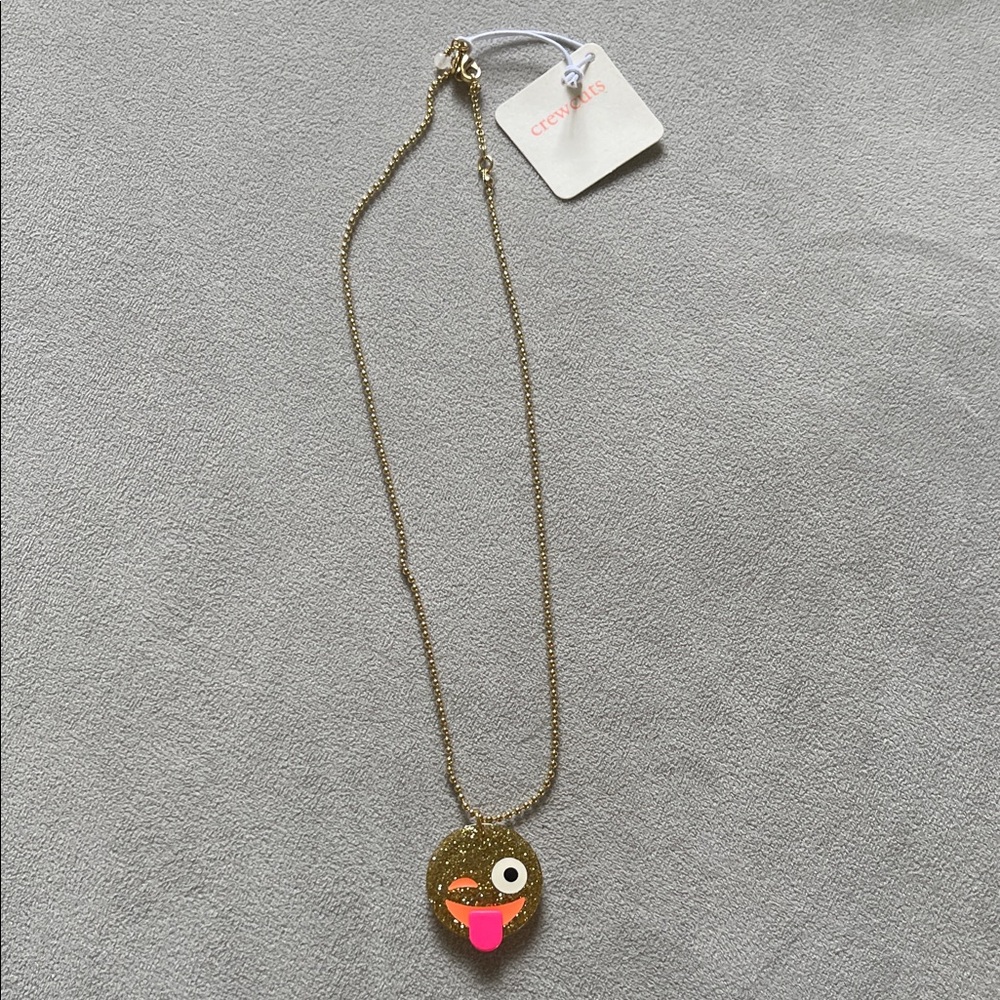 Crewcuts Gold Emoji Necklace